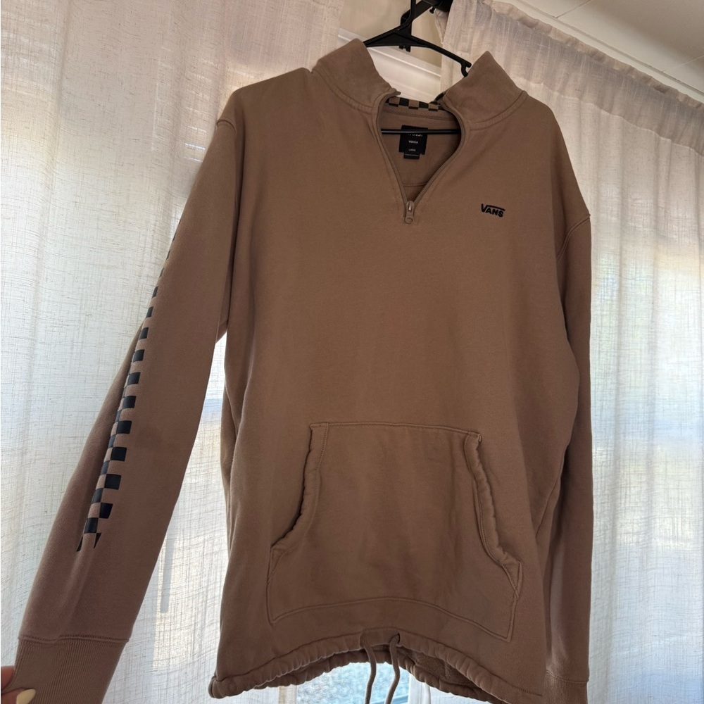 Vans Men's Tan Zip-Up Sweater